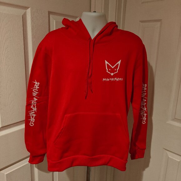 Rauw Alejandro Red Hoodie Men Woman Size L Harajuku Pullover Streetwear Unisex - Picture 1 of 9